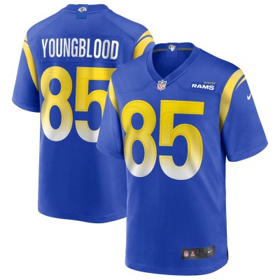 Men's Los Angeles Rams Jack Youngblood Royal Game Retired Player Jersey 01