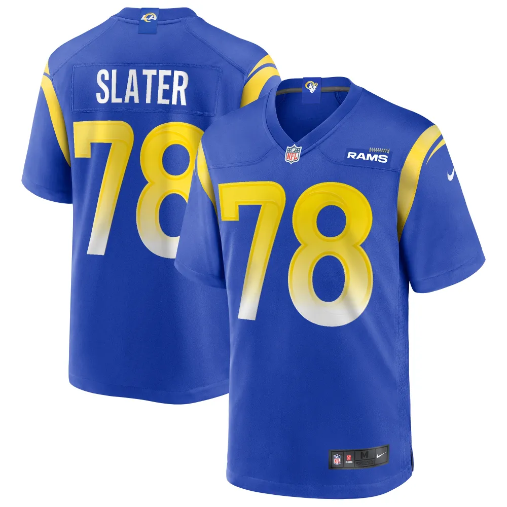 Men's Los Angeles Rams Jackie Slater Royal Game Retired Player Jersey