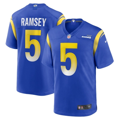 Men's Los Angeles Rams Jalen Ramsey Royal Player Game Jersey 01