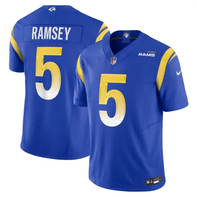 Men's Los Angeles Rams Jalen Ramsey Royal Vapor F.U.S.E. Limited Jersey 01