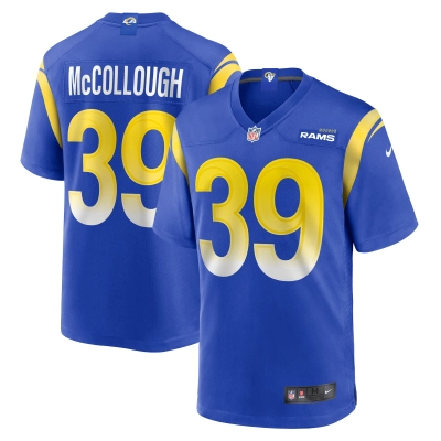 Men's Los Angeles Rams Jaylen McCollough  Royal Game Jersey 01