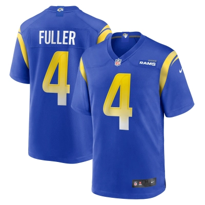 Men's Los Angeles Rams Jordan Fuller Royal Game Player Jersey 01