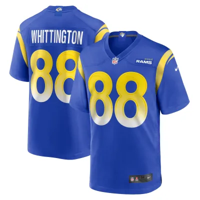 Men's Los Angeles Rams Jordan Whittington  Royal Team Game Jersey 01