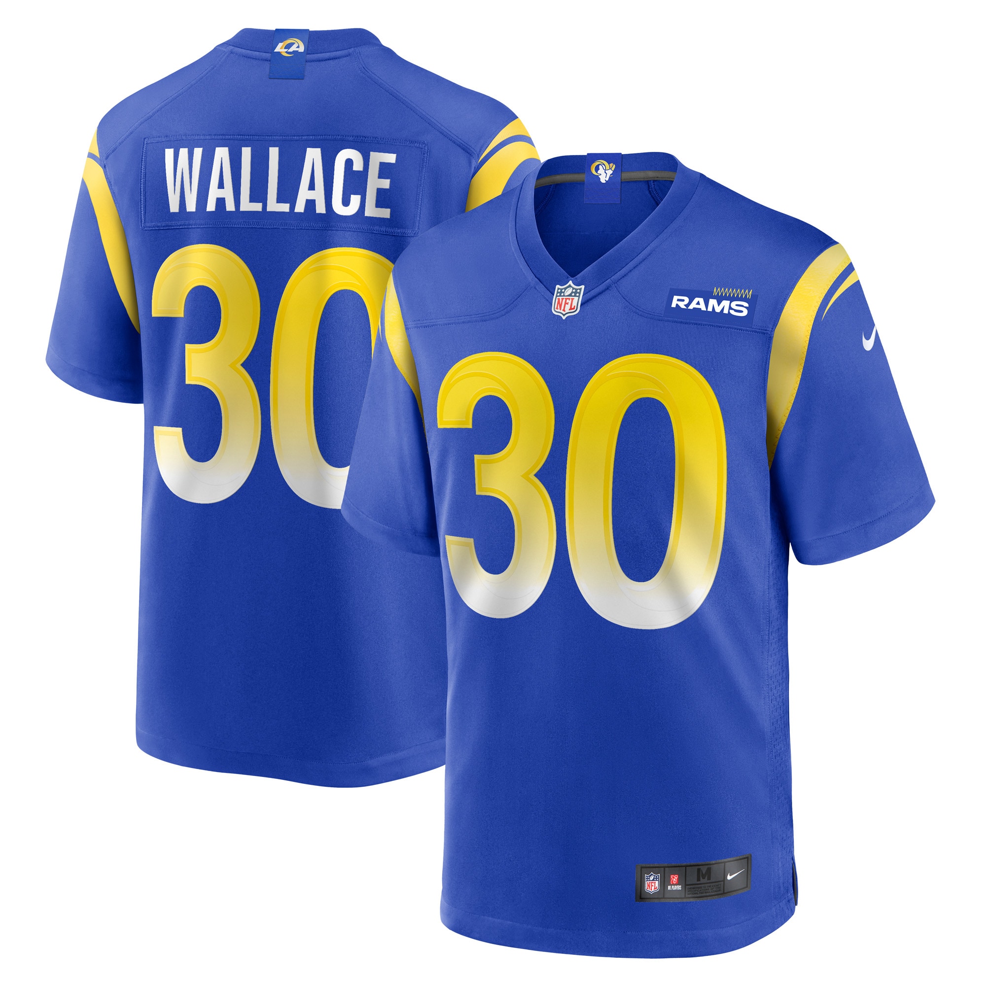 Men's Los Angeles Rams Josh Wallace  Royal Game Jersey