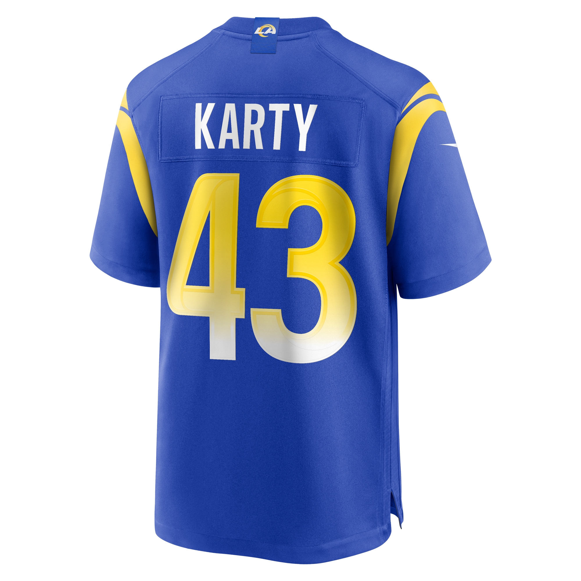 Men's Los Angeles Rams Joshua Karty  Royal Team Game Jersey