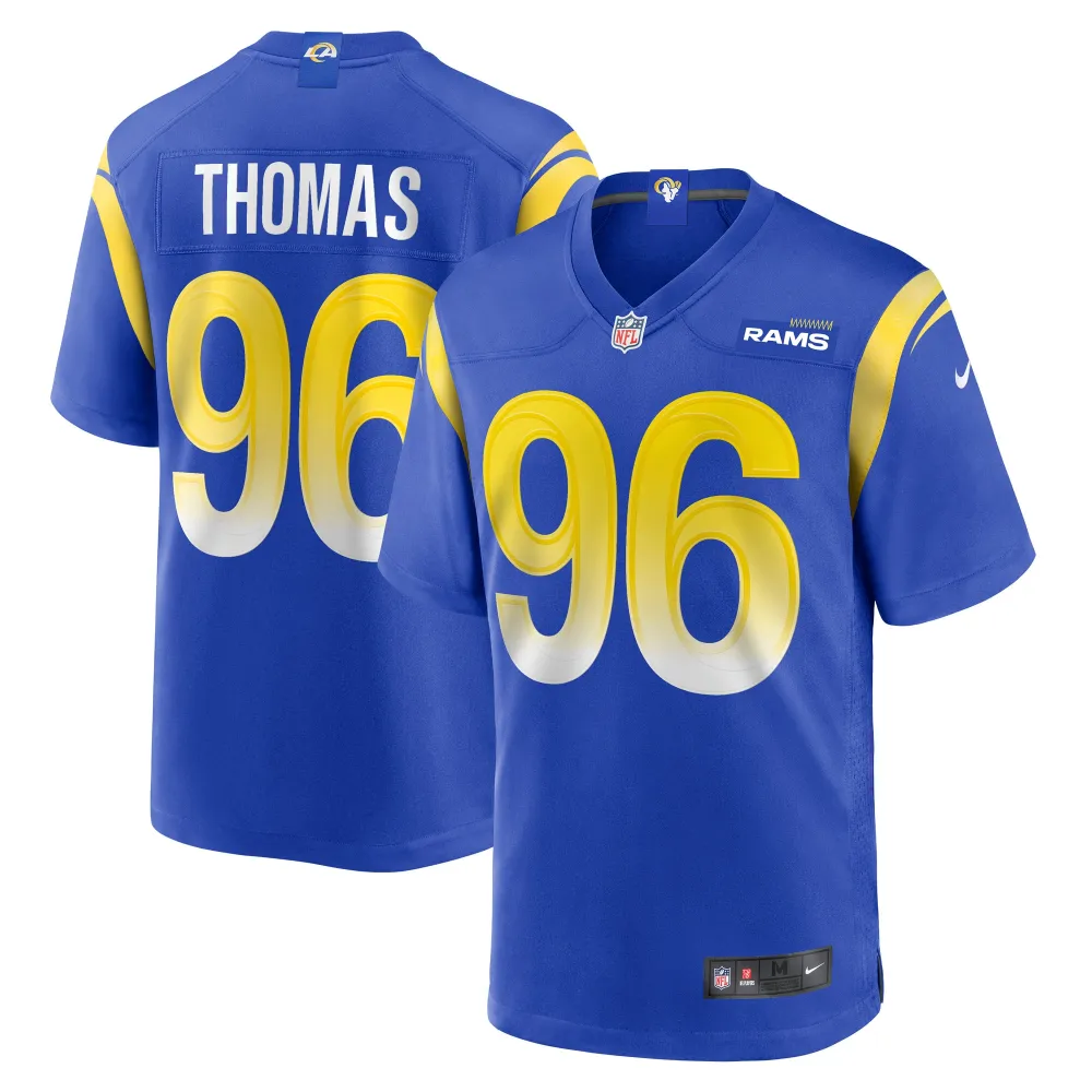 Men's Los Angeles Rams Keir Thomas Royal Game Player Jersey