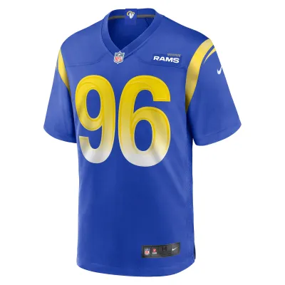 Men's Los Angeles Rams Keir Thomas Royal Game Player Jersey 02
