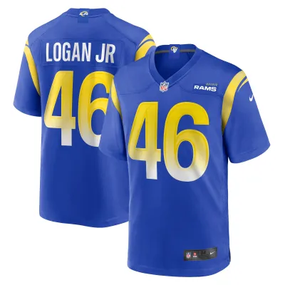 Men's Los Angeles Rams Kenny Logan Jr.  Royal Game Jersey 01