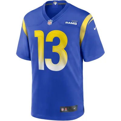 Men's Los Angeles Rams Kurt Warner Royal Game Retired Player Jersey 02