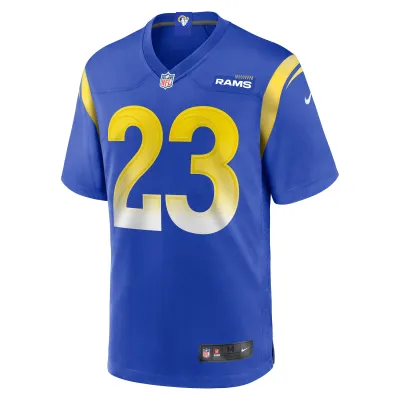 Men's Los Angeles Rams Kyren Williams Royal Game Player Jersey 02