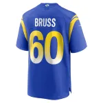 Men's Los Angeles Rams Logan Bruss Royal Game Player Jersey