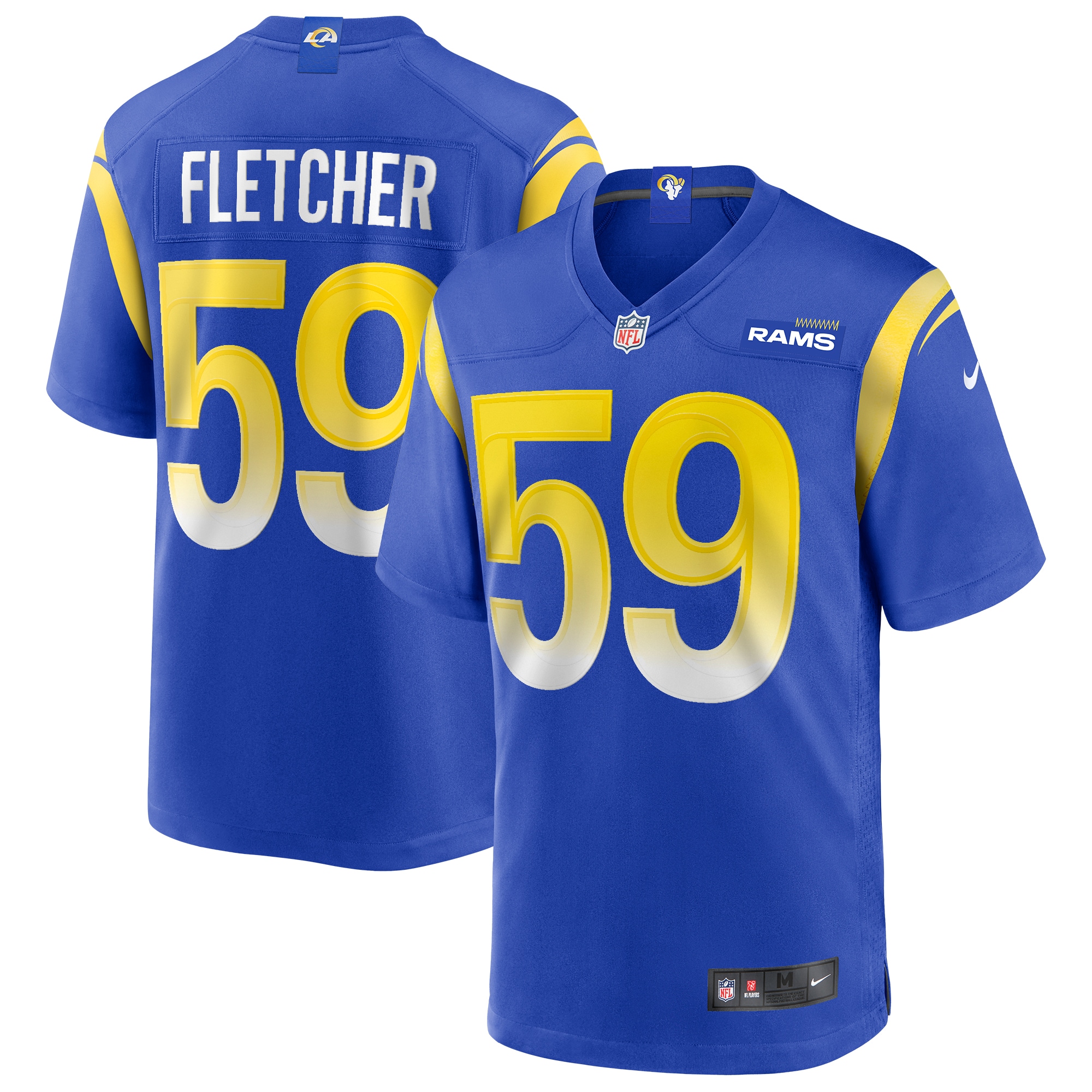Men's Los Angeles Rams London Fletcher Royal Game Retired Player Jersey