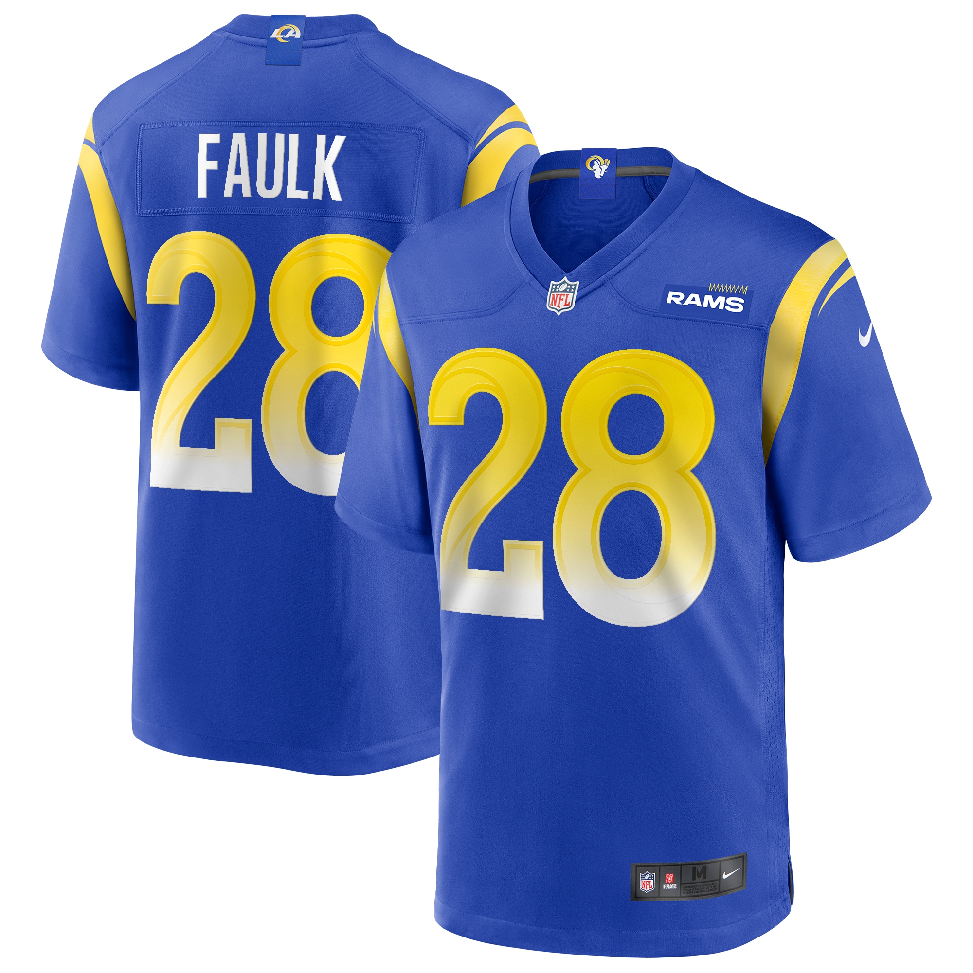 Men's Los Angeles Rams Marshall Faulk Royal Game Retired Player Jersey