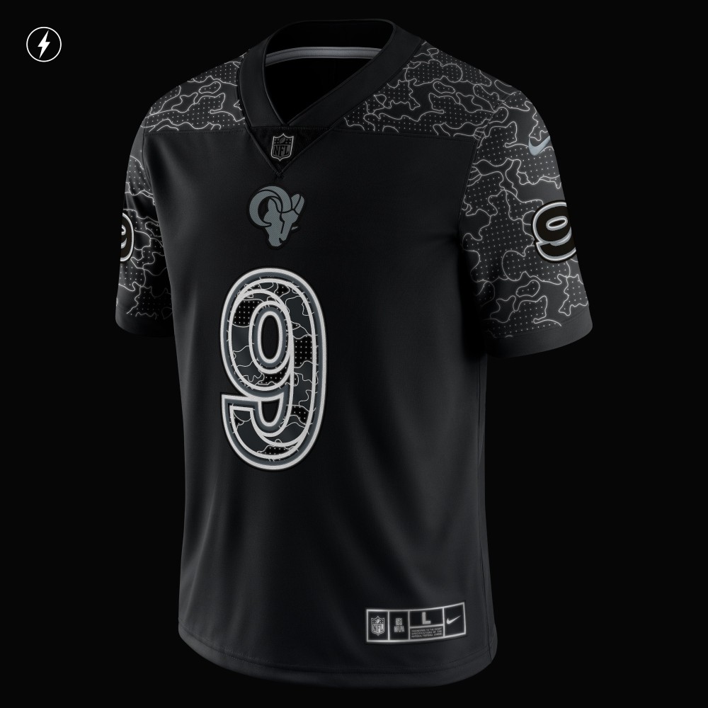 Men's Los Angeles Rams Matthew Stafford Black RFLCTV Limited Jersey