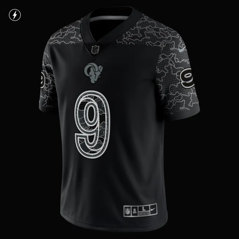 Men's Los Angeles Rams Matthew Stafford Black RFLCTV Limited Jersey