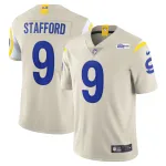 Men's Los Angeles Rams Matthew Stafford Bone Vapor Limited Jersey