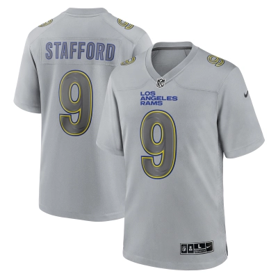 Men's Los Angeles Rams Matthew Stafford Gray Atmosphere Fashion Game Jersey 01