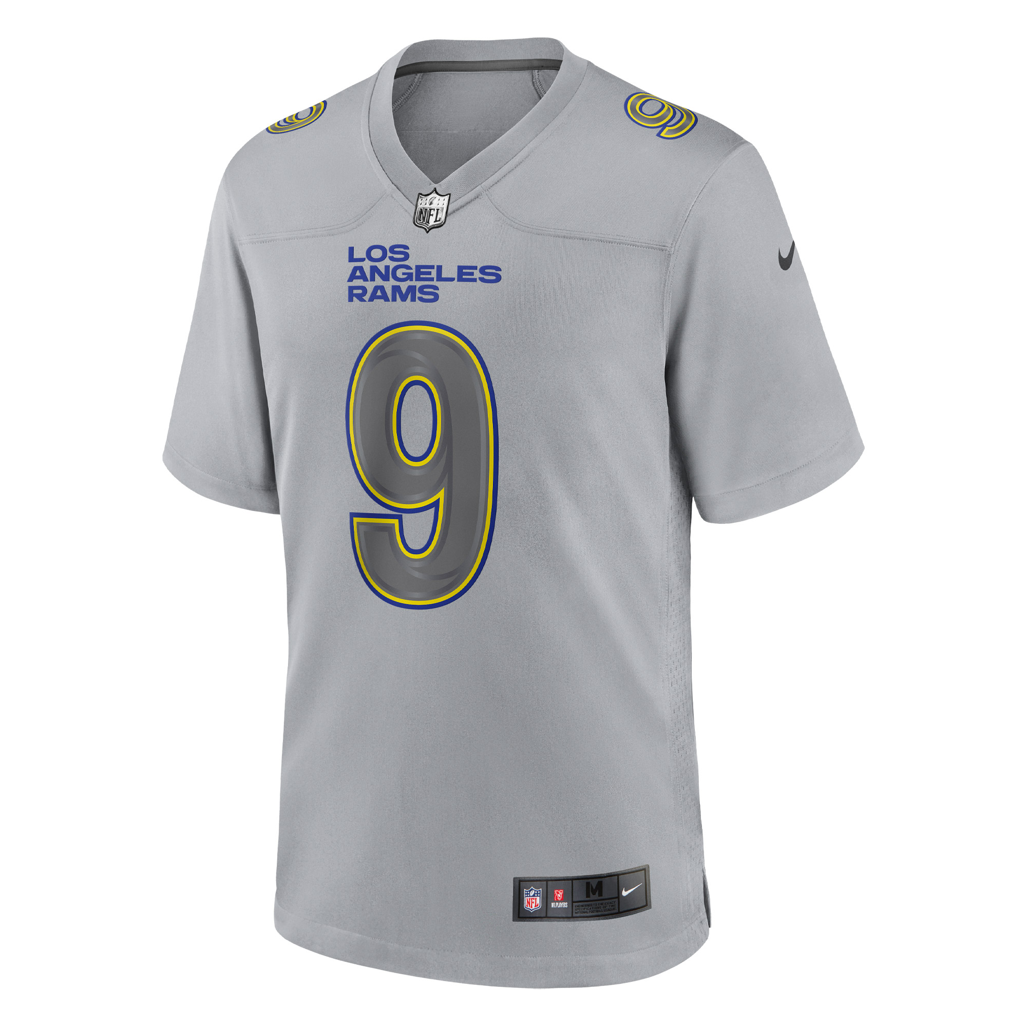 Men's Los Angeles Rams Matthew Stafford Gray Atmosphere Fashion Game Jersey