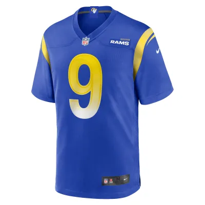 Men's Los Angeles Rams Matthew Stafford Royal Player Game Jersey 02