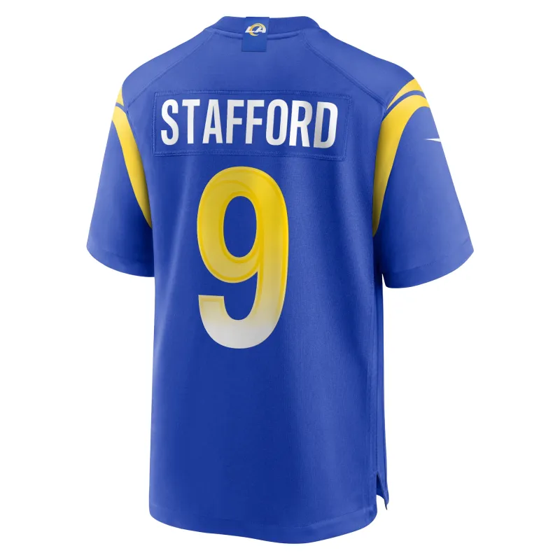 Men's Los Angeles Rams Matthew Stafford  Royal Super Bowl LVI Game Patch Jersey