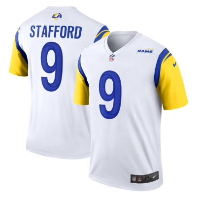 Men's Los Angeles Rams Matthew Stafford White Legend Jersey 01