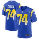 Men's Los Angeles Rams Merlin Olsen Royal Game Retired Player Jersey