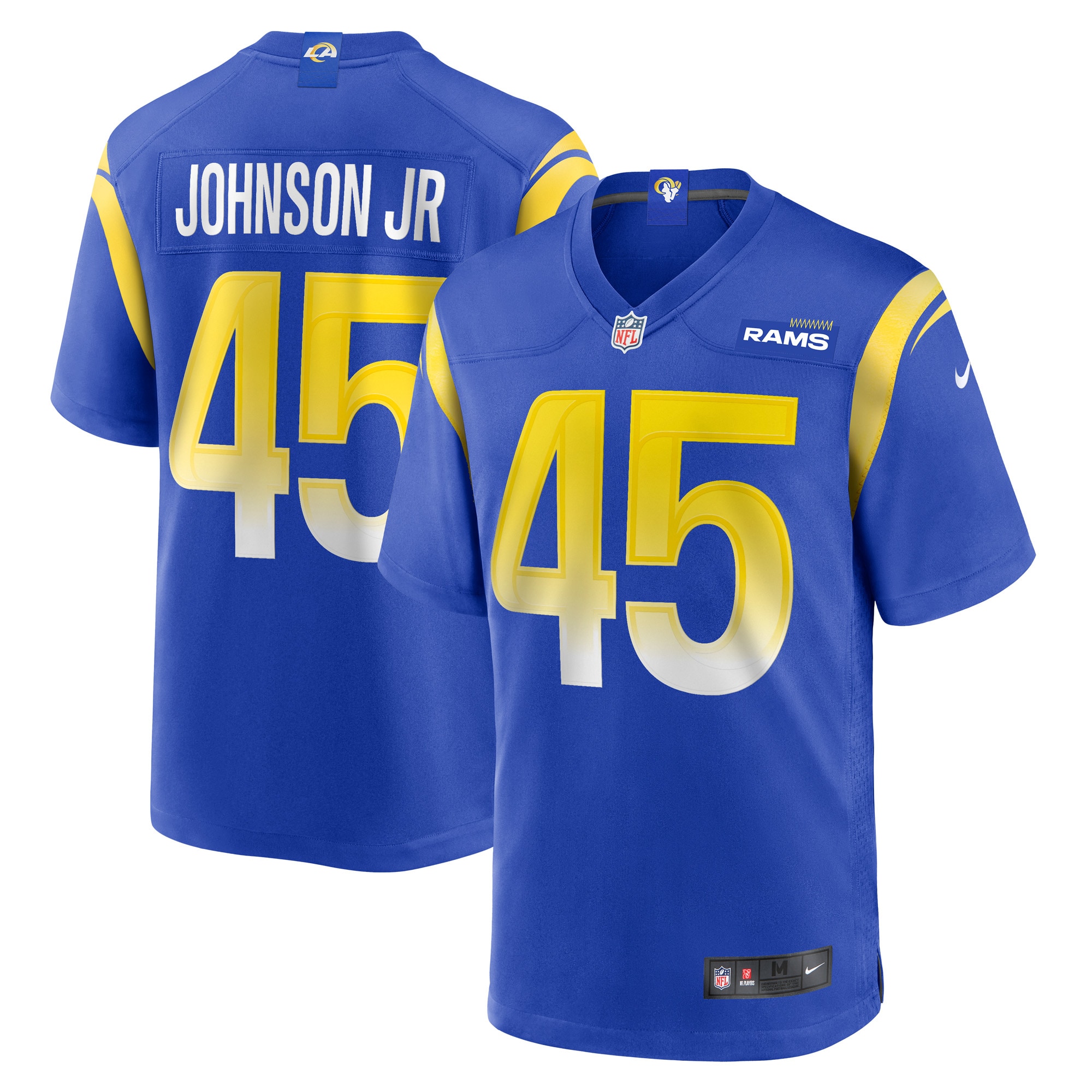 Men's Los Angeles Rams Neal Johnson Jr  Royal Game Jersey
