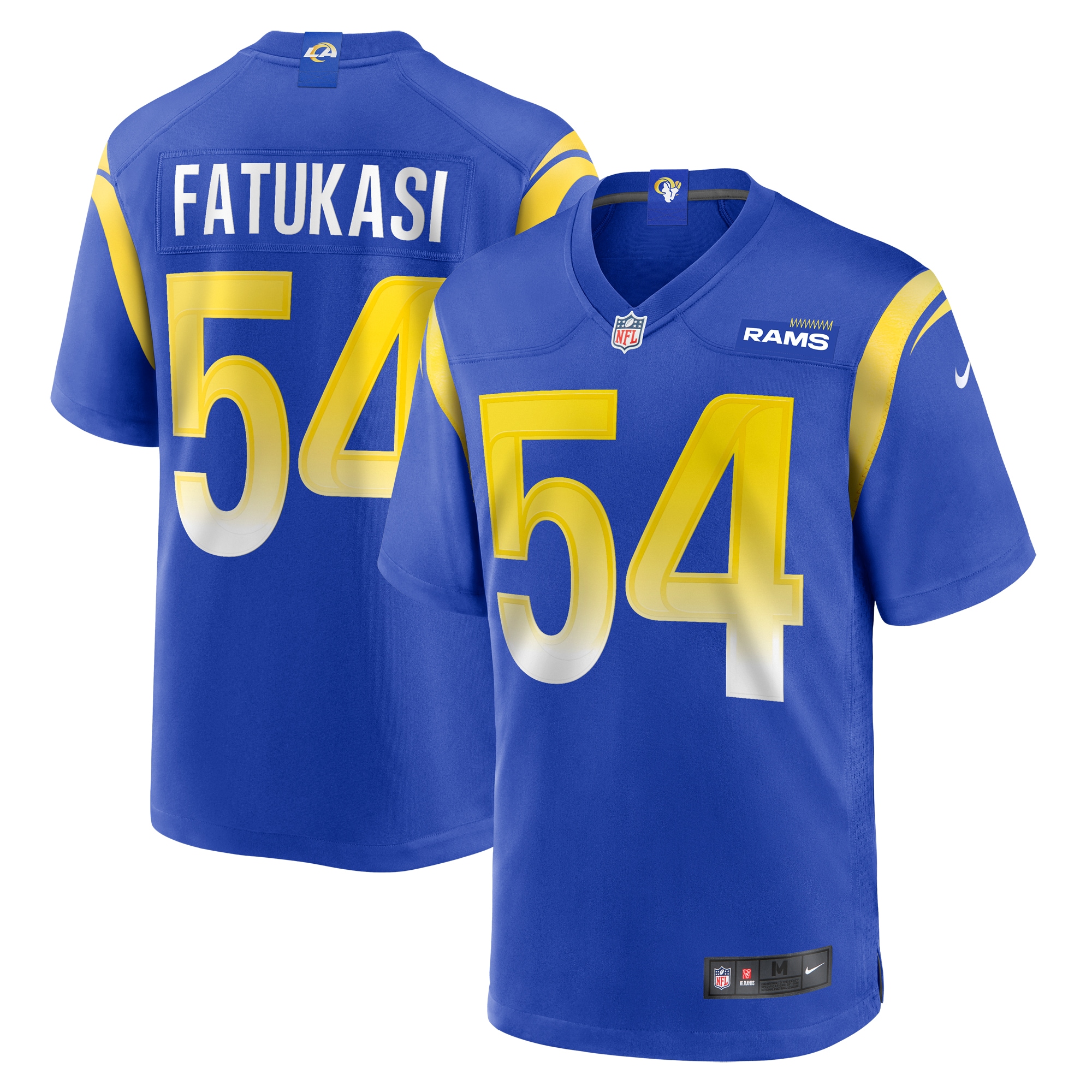 Men's Los Angeles Rams Olakunle Fatukasi  Royal Game Jersey