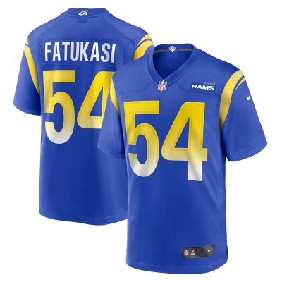 Men's Los Angeles Rams Olakunle Fatukasi  Royal Game Jersey 01