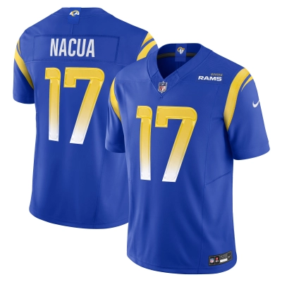 Men's Los Angeles Rams Puka Nacua Royal Vapor F.U.S.E. Limited Jersey 01
