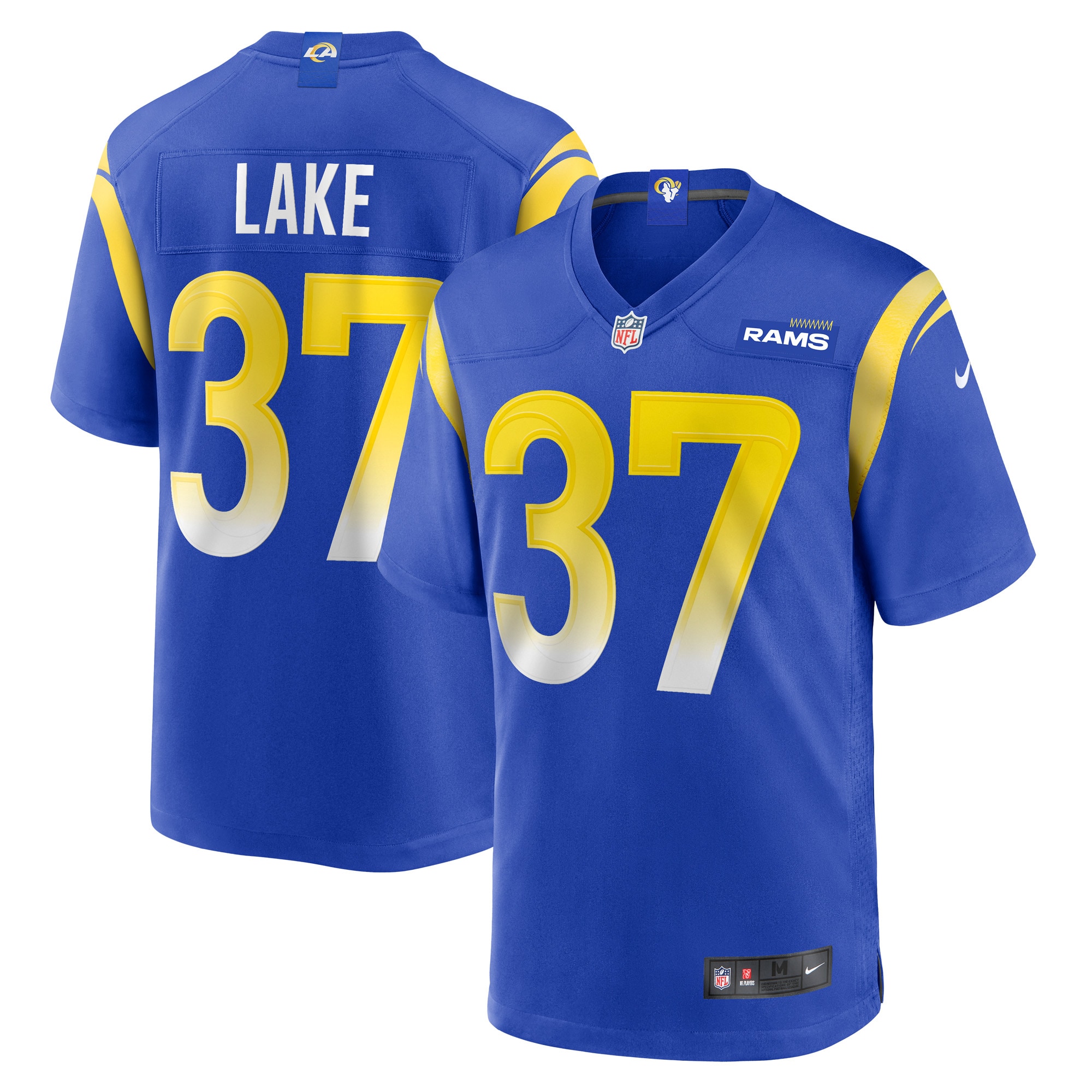 Men's Los Angeles Rams Quentin Lake Royal Game Player Jersey