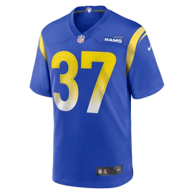 Men's Los Angeles Rams Quentin Lake Royal Game Player Jersey 02