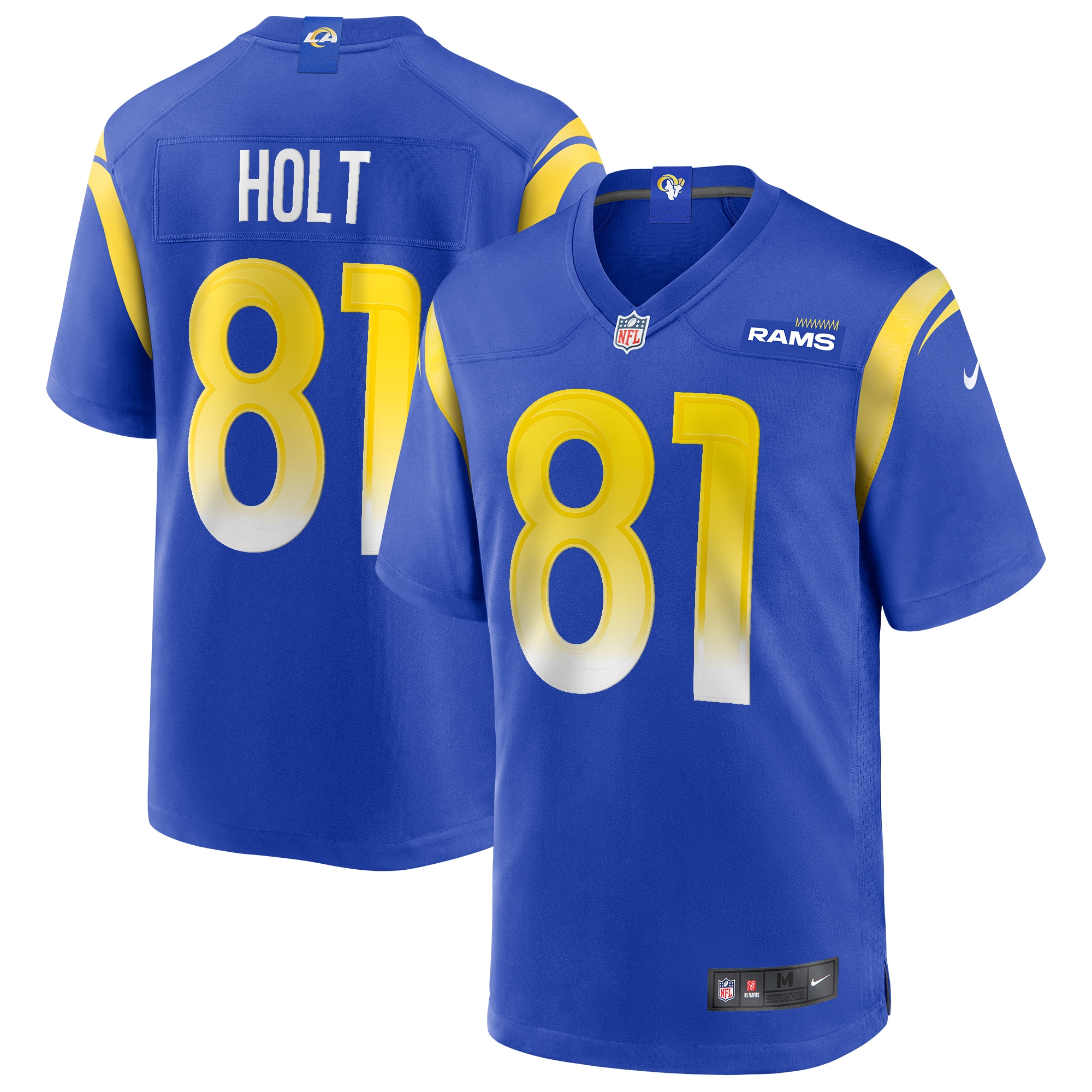 Men's Los Angeles Rams Torry Holt Royal Game Retired Player Jersey