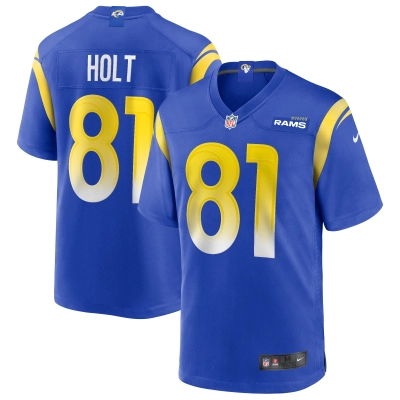 Men's Los Angeles Rams Torry Holt Royal Game Retired Player Jersey 01