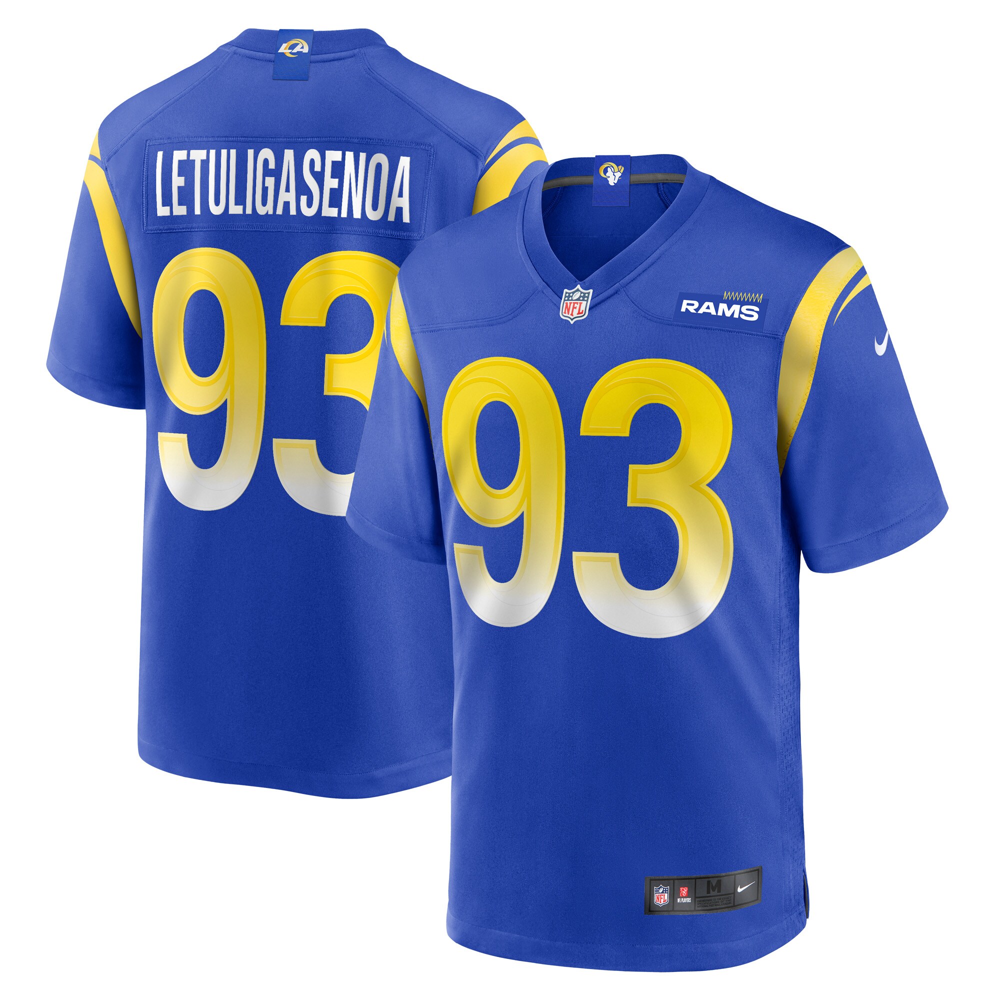 Men's Los Angeles Rams Tuli Letuligasenoa  Royal Game Jersey