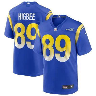 Men's Los Angeles Rams Tyler Higbee Royal Game Player Jersey 01