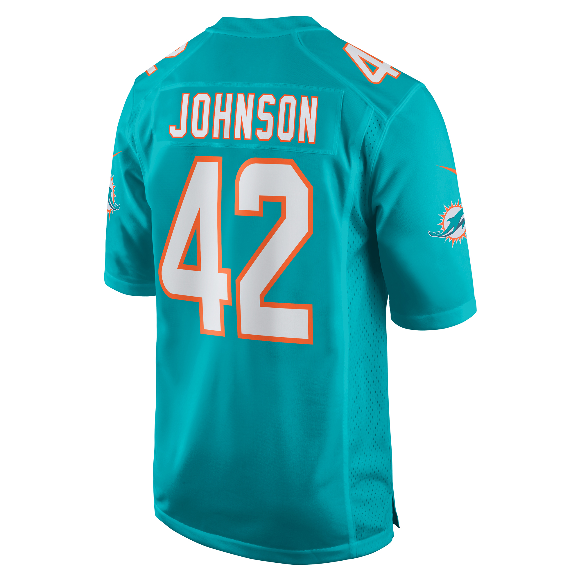 Men's Miami Dolphins Alexander Johnson  Aqua Game Jersey