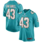 Men's Miami Dolphins Andrew Van Ginkel Aqua Game Jersey