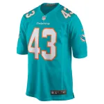 Men's Miami Dolphins Andrew Van Ginkel Aqua Game Jersey