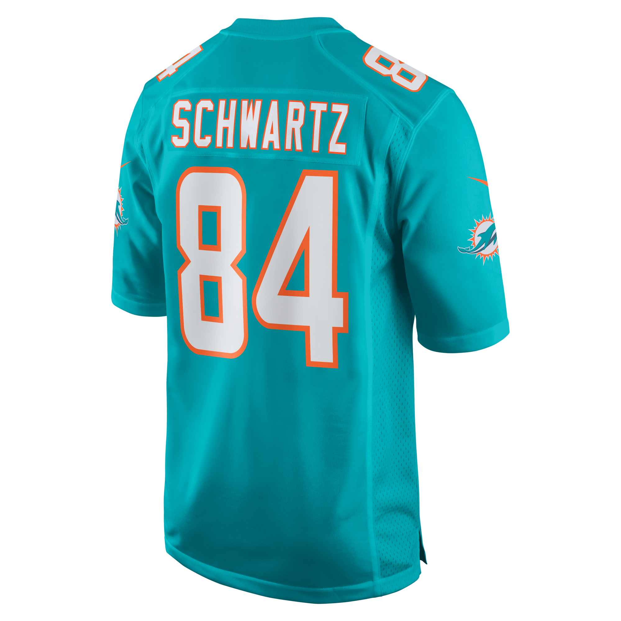 Men's Miami Dolphins Anthony Schwartz  Aqua Team Game Jersey