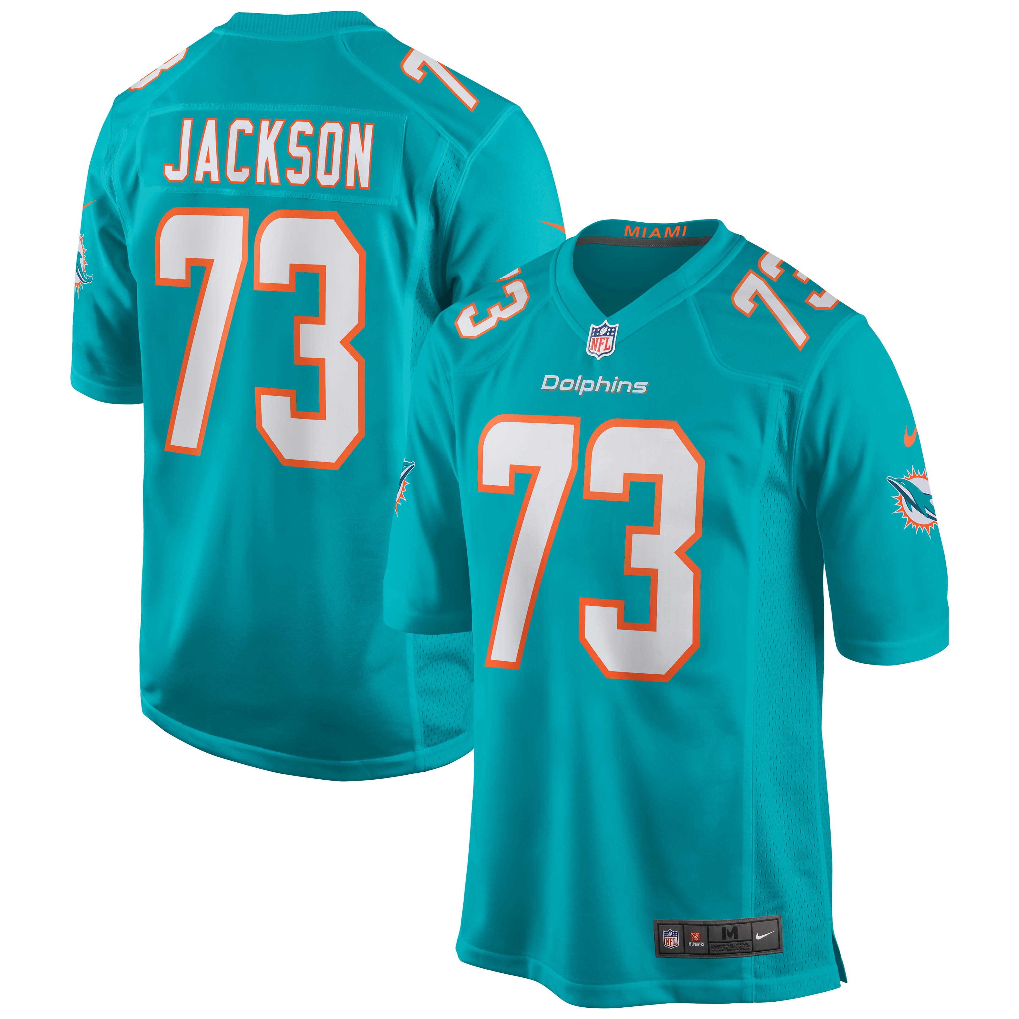 Men's Miami Dolphins Austin Jackson Aqua Game Jersey
