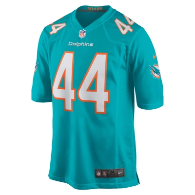 Men's Miami Dolphins Blake Ferguson Aqua Game Player Jersey 02