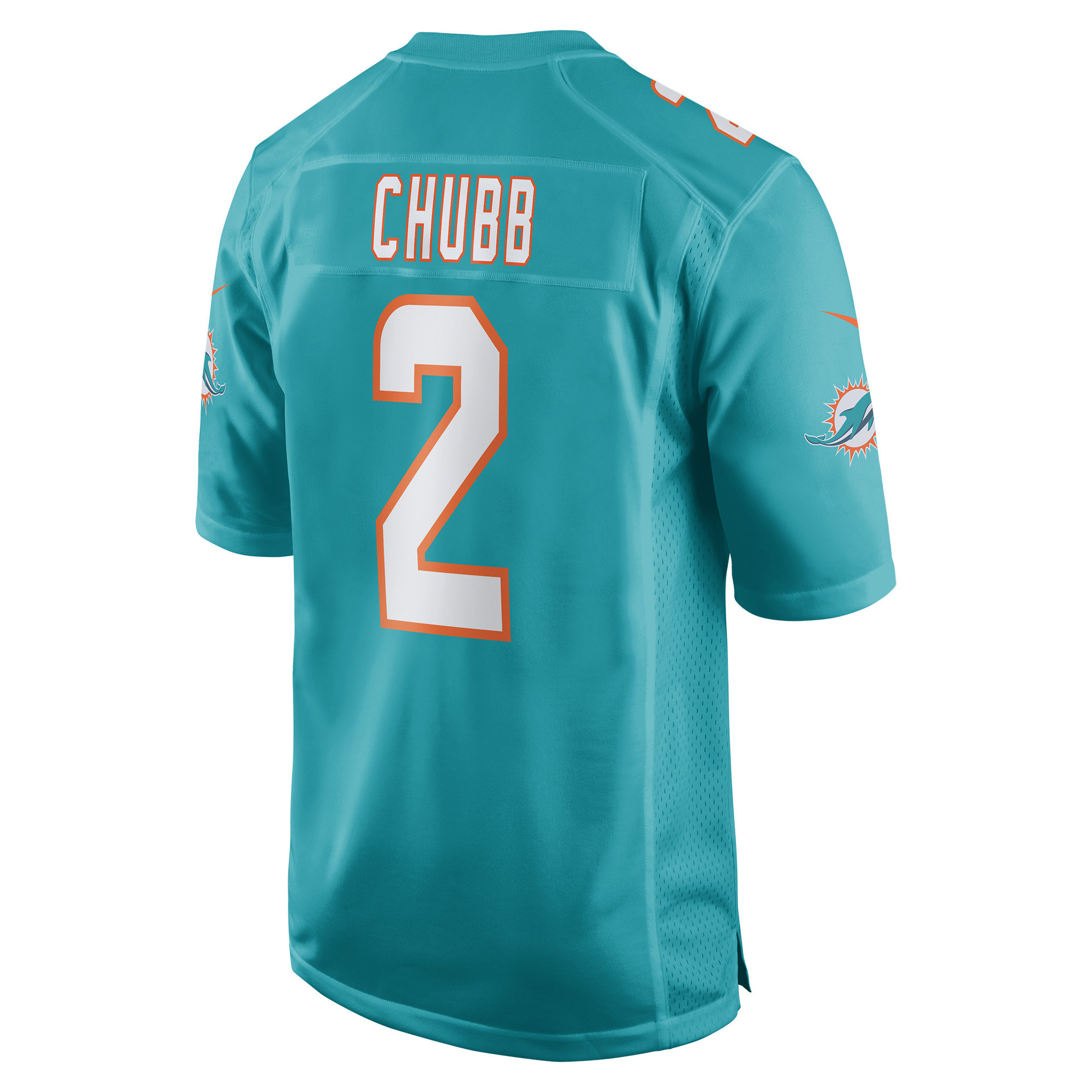 Men's Miami Dolphins Bradley Chubb Aqua Game Player Jersey