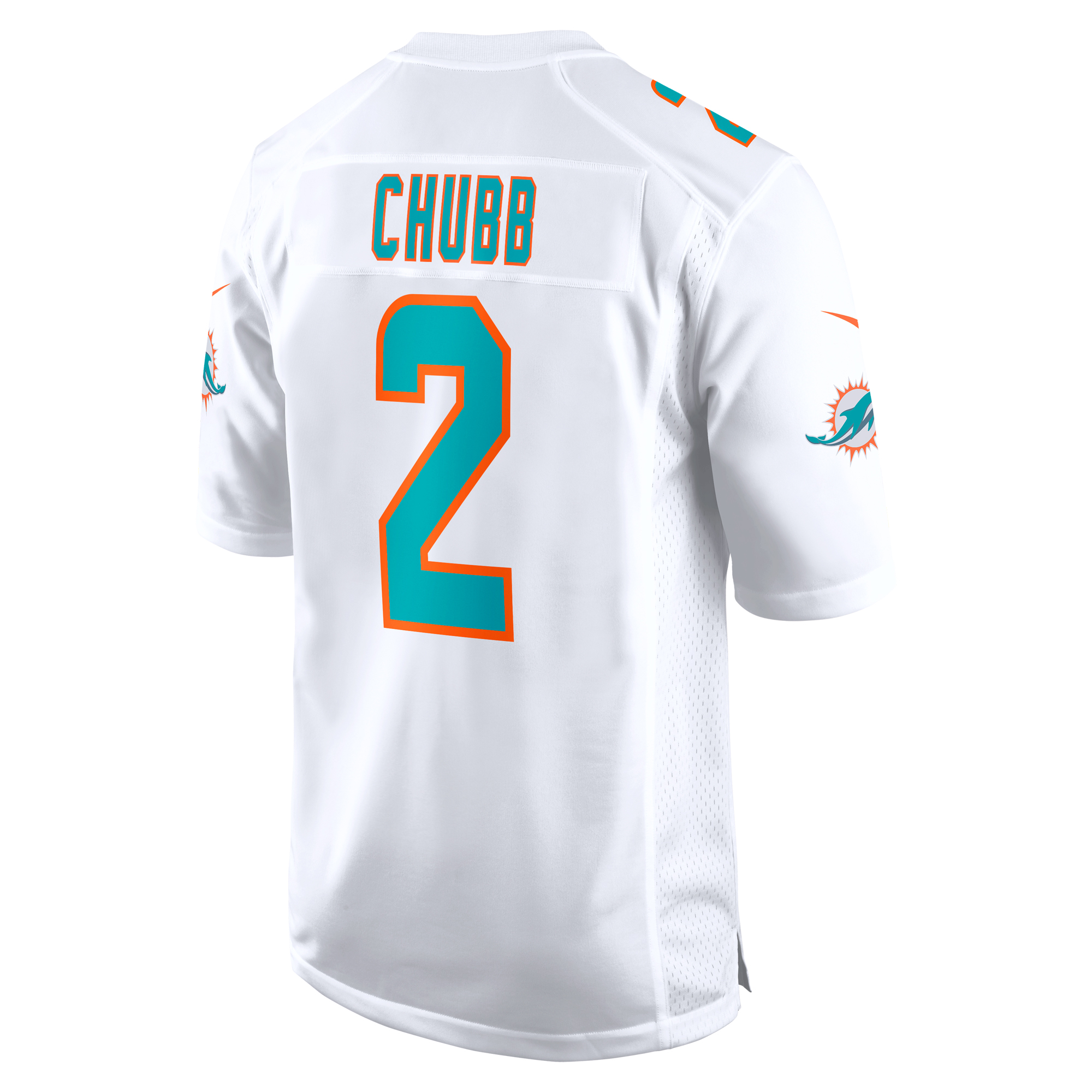 Men's Miami Dolphins Bradley Chubb White Game Player Jersey