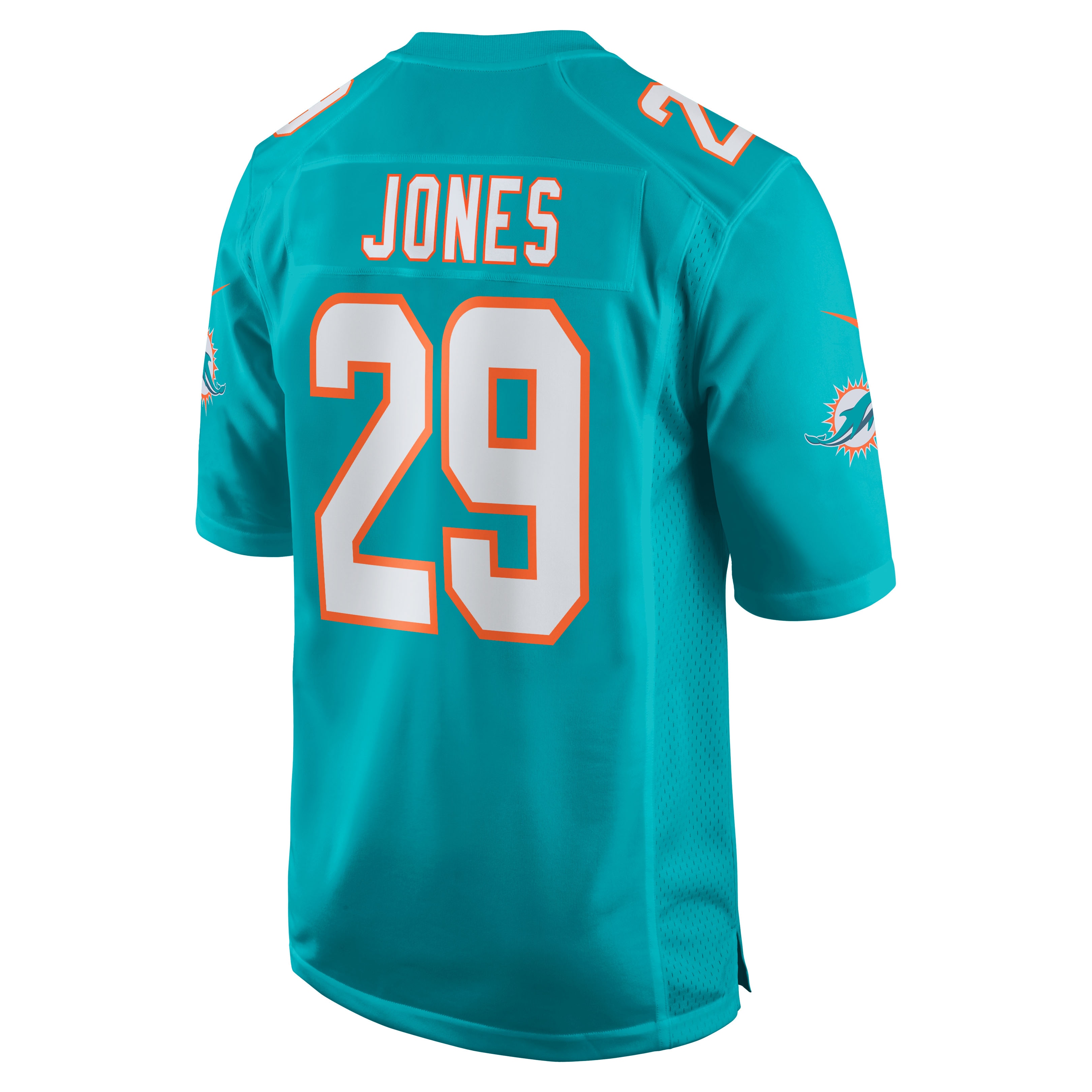 Men's Miami Dolphins Brandon Jones Aqua Team Game Jersey