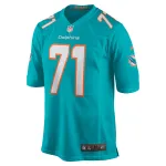 Men's Miami Dolphins Brandon Shell Aqua Home Game Player Jersey
