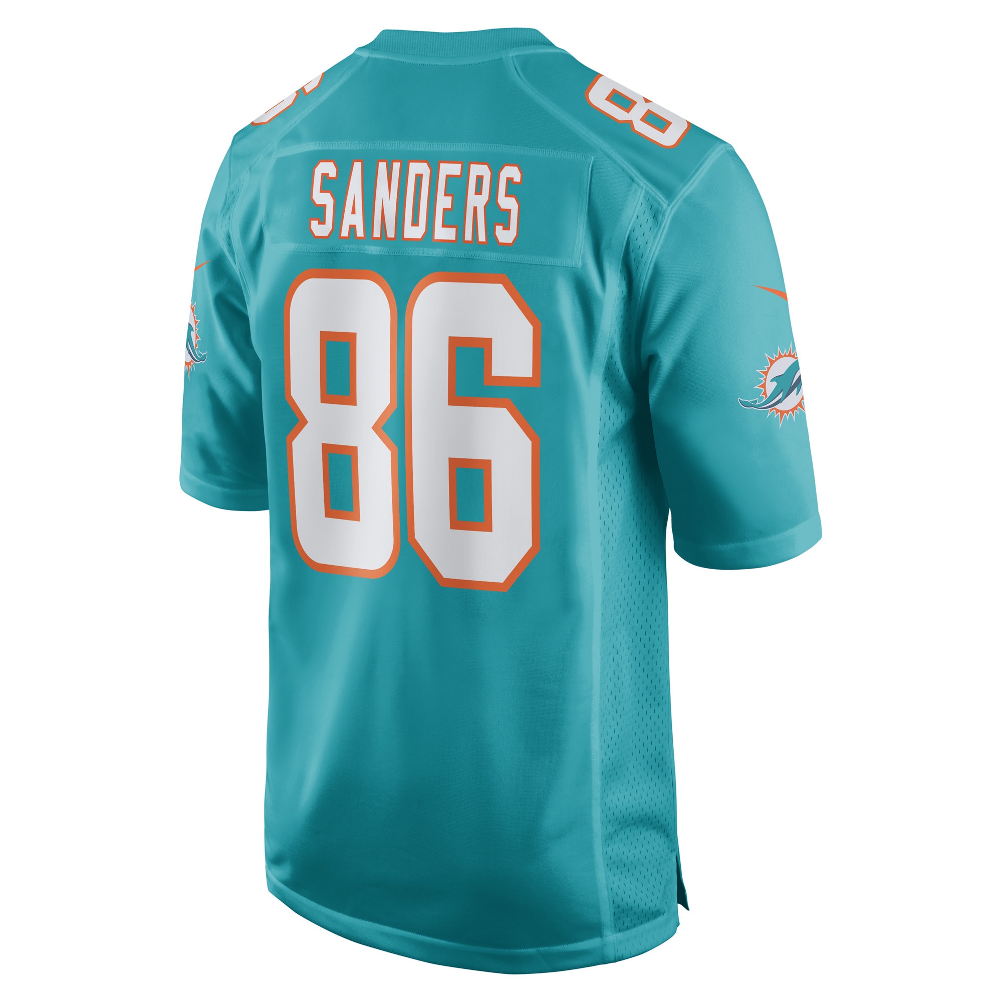 Men's Miami Dolphins Braylon Sanders Aqua Game Player Jersey