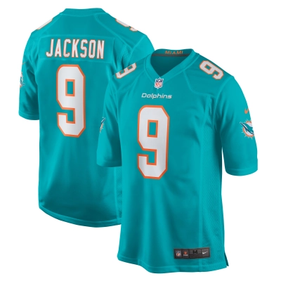 Men's Miami Dolphins Calvin Jackson Aqua Home Game Player Jersey 01