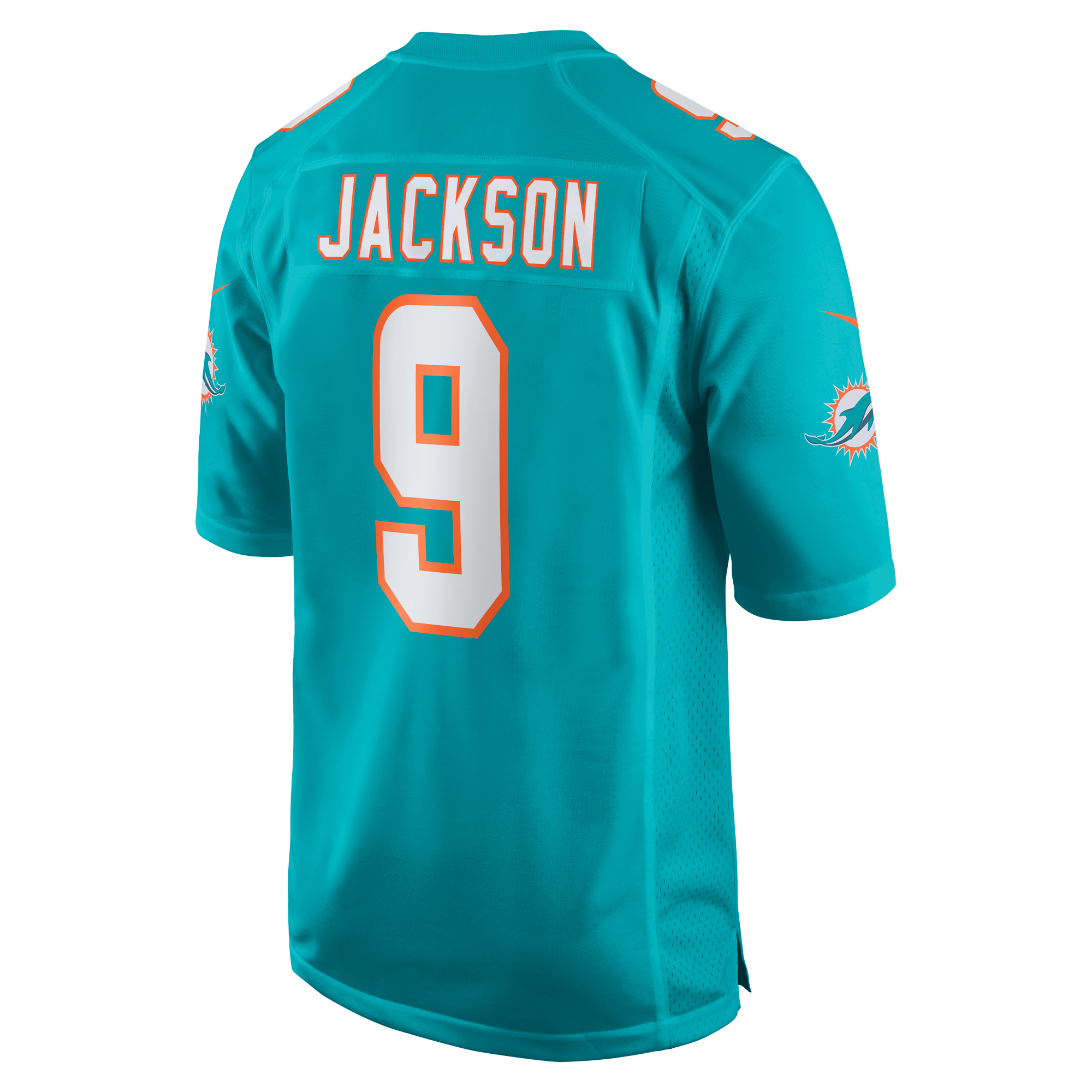 Men's Miami Dolphins Calvin Jackson Aqua Home Game Player Jersey