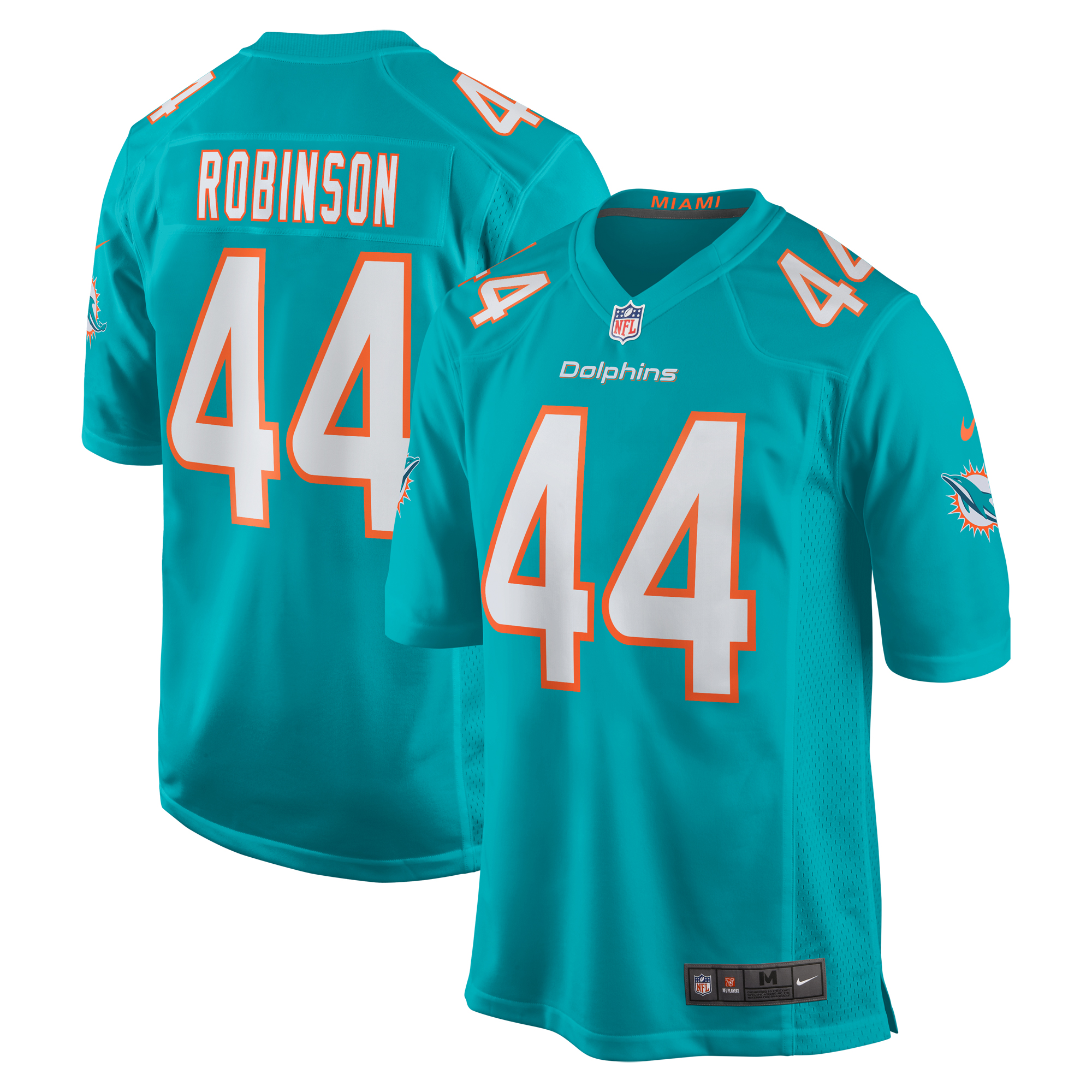 Men's Miami Dolphins Chop Robinson Aqua 2024 NFL Draft First Round Pick Player Game Jersey
